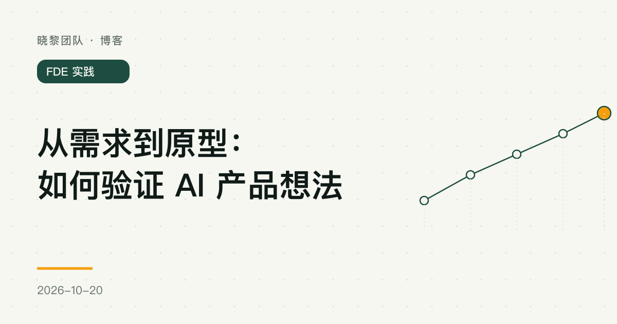 从需求到原型:如何验证 AI 产品想法